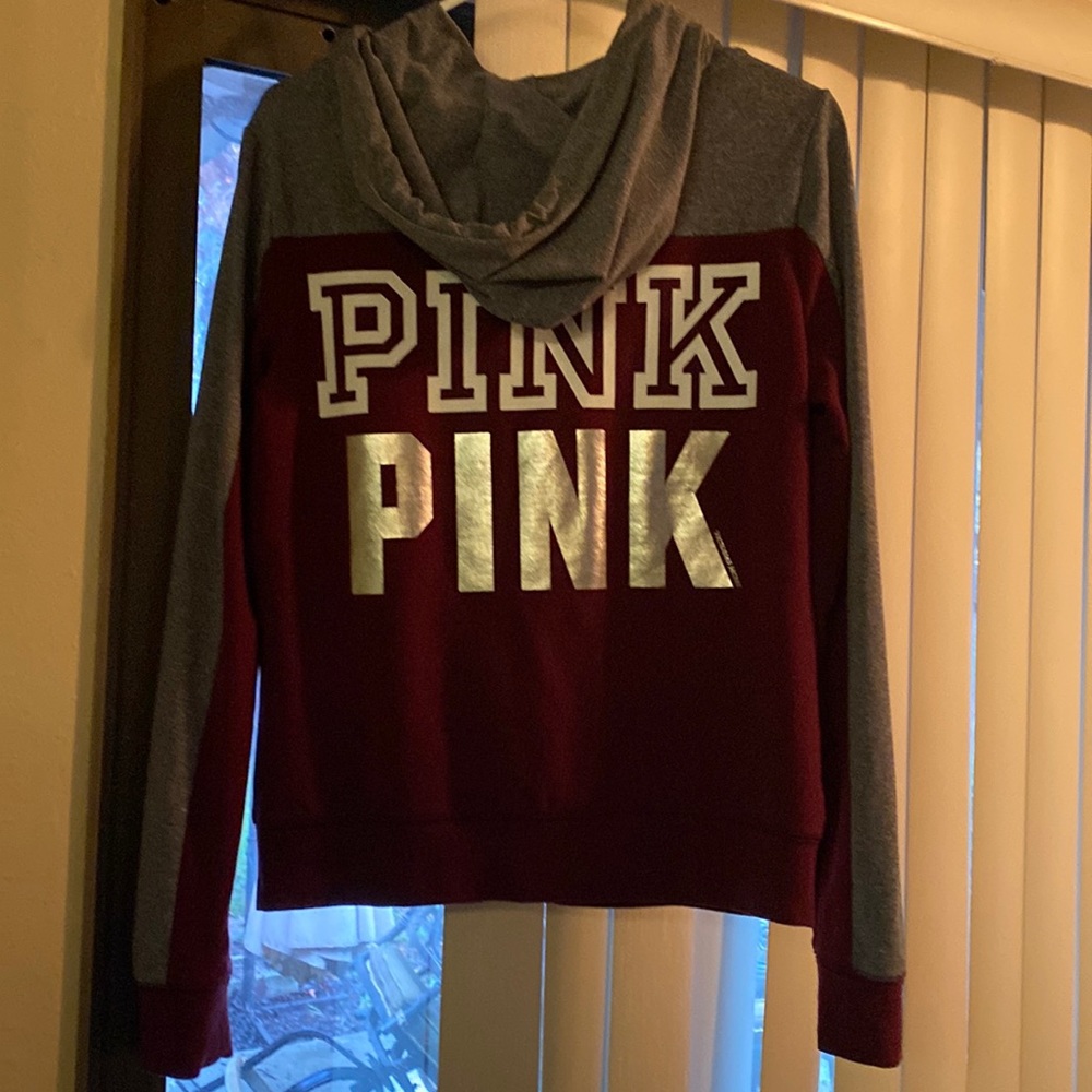Pink sweatshirt with hood
